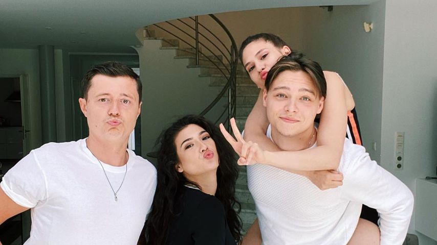 Sascha und Paola Maria Koslowski mit Paolas Schwester und deren Freund, Juli 2020