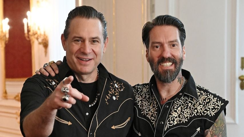 Sascha Vollmer und Alec Völkel von The BossHoss beim Austrian World Summit in Wien, 3. Juni 2025