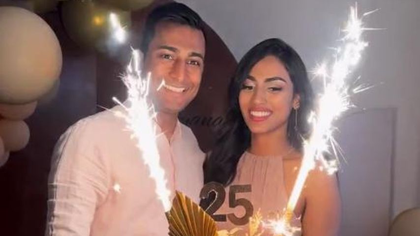 Sayana Ranjan mit ihrem Mann