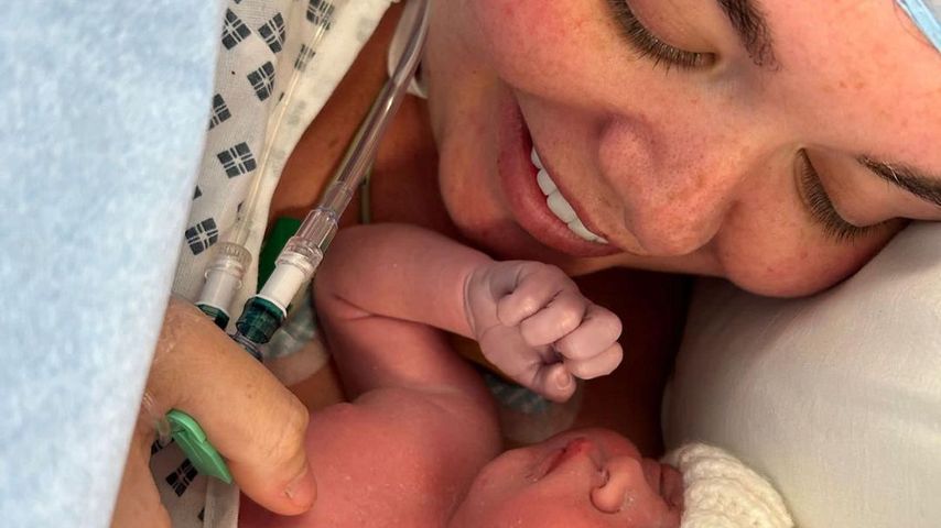 Scarlett Moffatt mit ihrem Sohn Jude