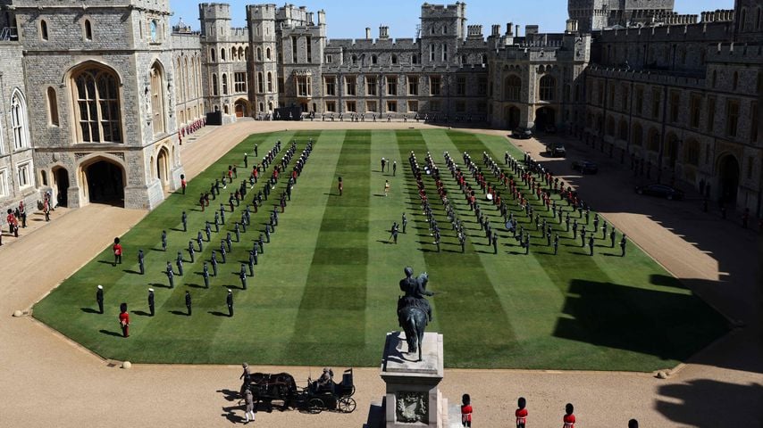 Schloss Windsor am Tag von Prinz Philips Beerdigung