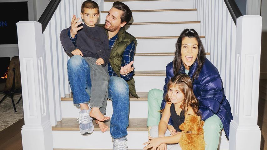 Scott Disick und Kourtney Kardashian mit ihrem Sohn Reign und Tochter Penelope
