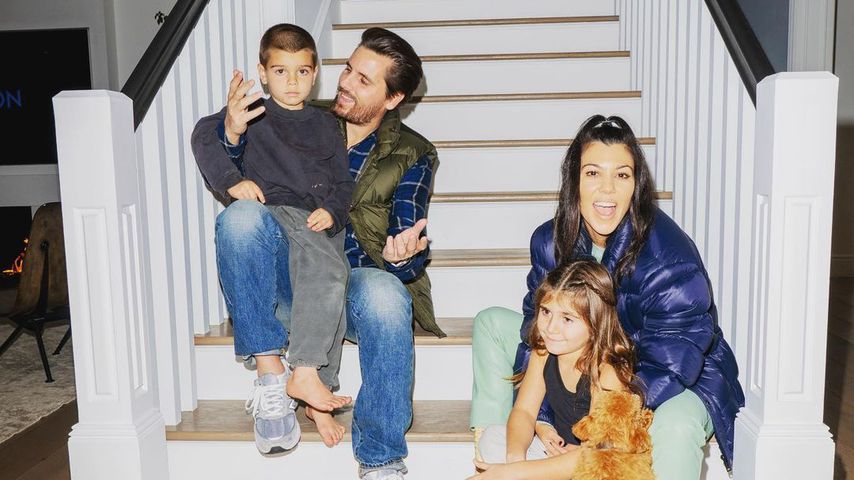 Scott Disick und Kourtney Kardashian mit ihrem Sohn Reign und Tochter Penelope