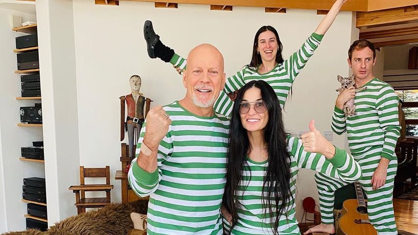 Scout und Bruce Willis, Demi Moore und Dillon Buss im April 2020