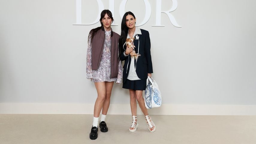 Scout LaRue Willis und Demi Moore, Pariser Fashion Week 2024