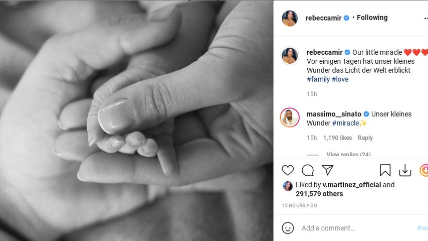 Screenshot von Rebecca Mirs Babynews
