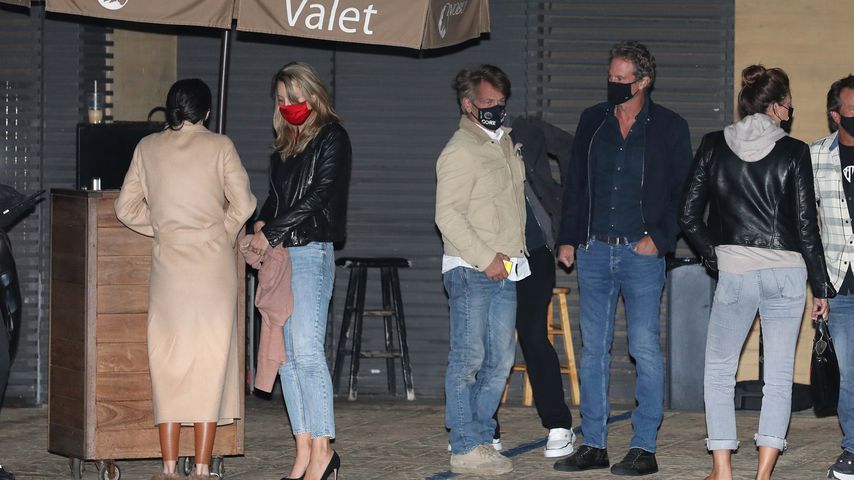 Sean Penn, seine Frau Leila George und Rande Gerber in Malibu im April 2021