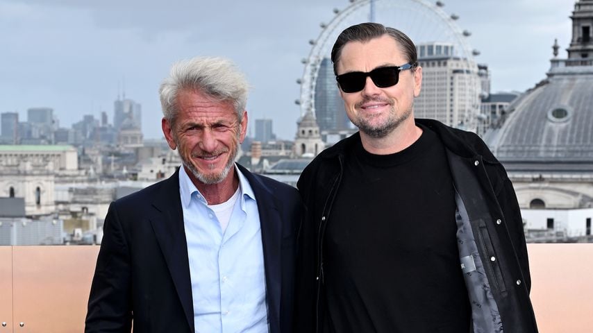 Sean Penn und Leonardo DiCaprio beim Photocall zu "One Battle After Another" in London