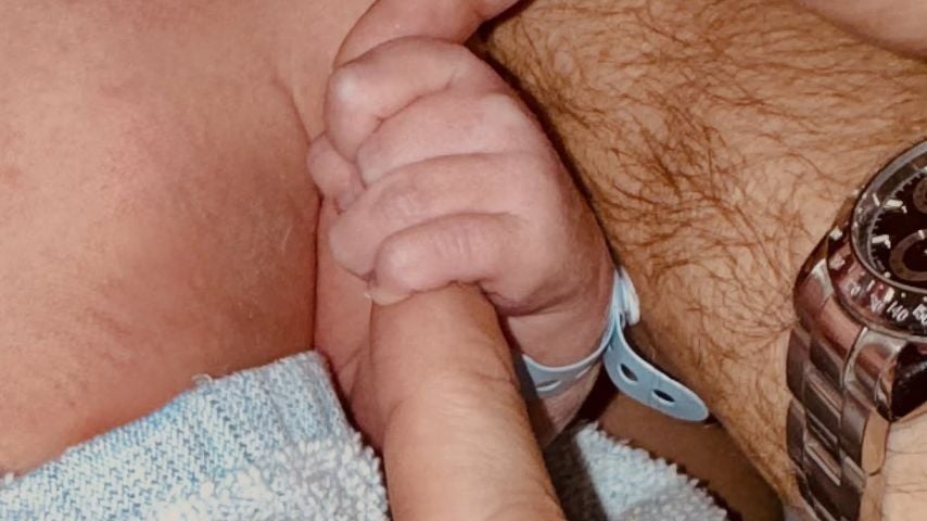 Sebastian Deyle und sein Baby