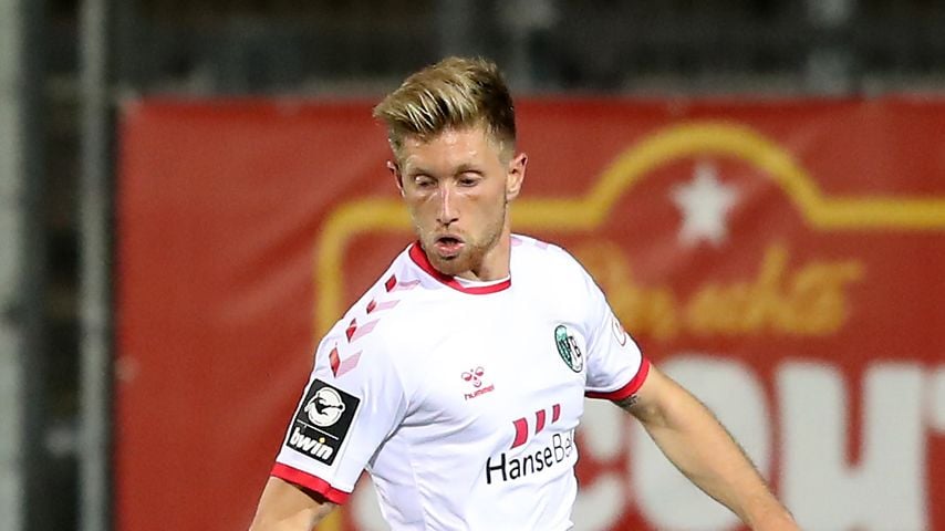 Sebastian Hertner im 3.-Liga-Spiel FC Viktoria Köln gegen VfB Lübeck im Oktober 2020