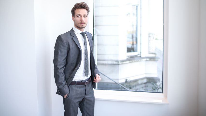 Sebastian Pannek beim Fotoshooting des Labels "die Herren Edel" im Jahr 2017