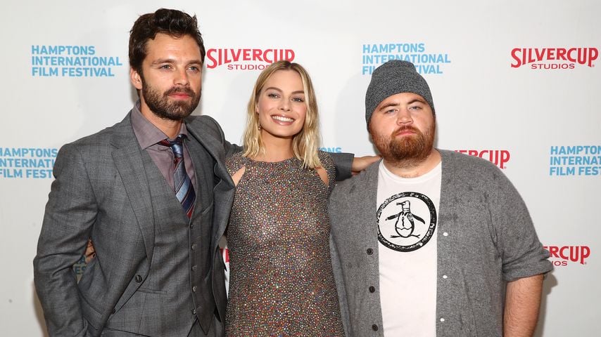 Sebastian Stan, Margot Robbie und Paul Walter Hauser, Oktober 2017