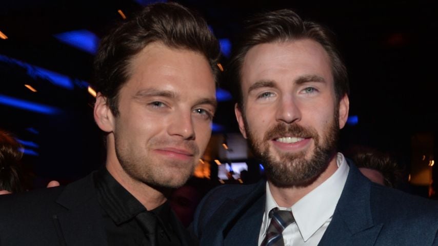 Sebastian Stan und Chris Evans, 2014