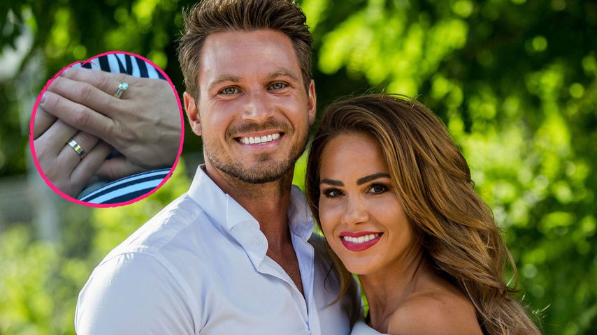 Funkelnder Anblick: Basti und Angelina zeigen ihre Eheringe