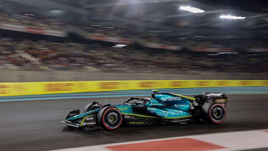 Sebastian Vettel im Rennwagen, Abu Dhabi Formula One Grand Prix 2022