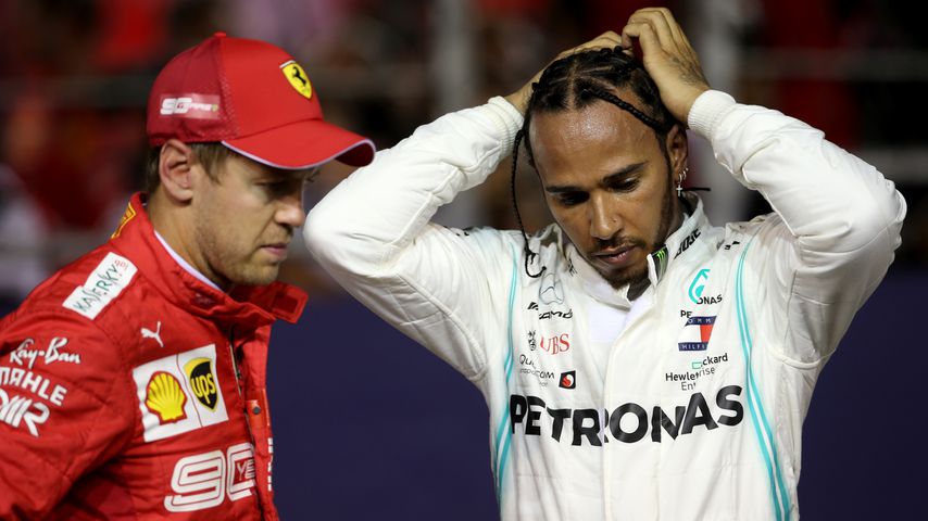 Sebastian Vettel und Lewis Hamilton im September 2019 in Singapur