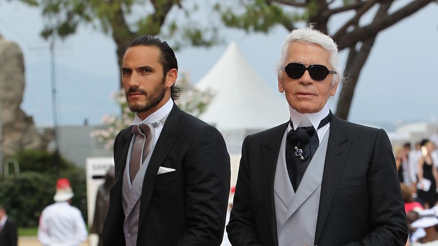 Sébastien Jondeau und Karl Lagerfeld im Juli 2011