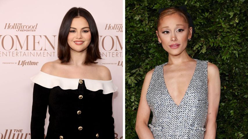 Collage: Selena Gomez und Ariana Grande.