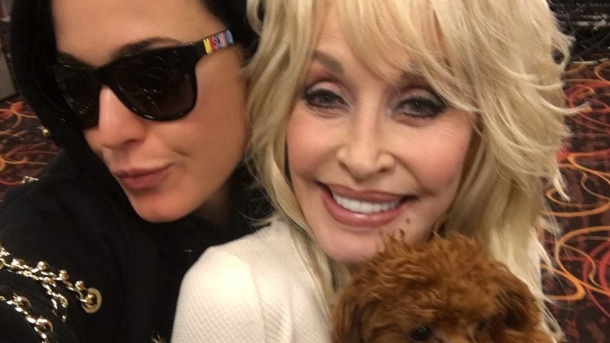 Sängerinnen Katy Perry und Dolly Parton.