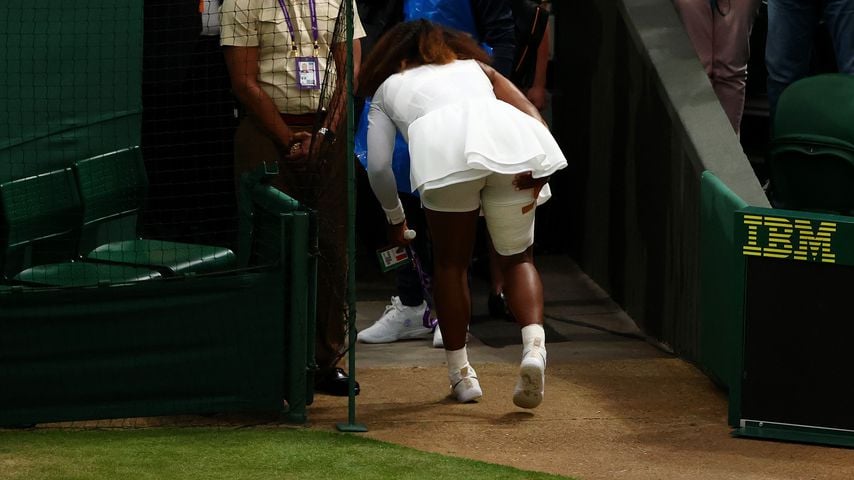 Serena Williams bei ihrem Wimbledonspiel in London im Juni 2021