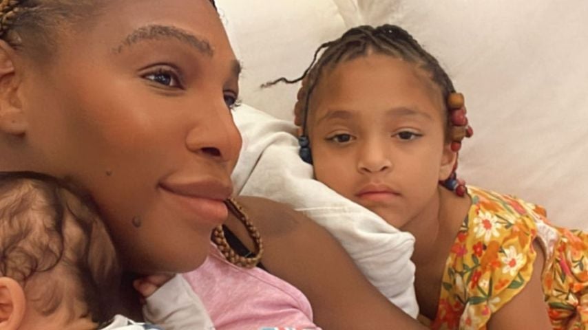 Serena Williams mit ihren Töchtern Adira und Olympia