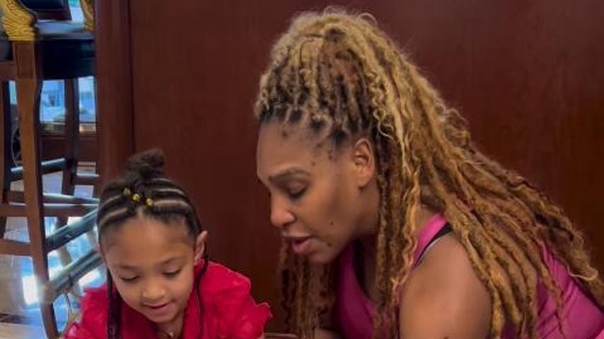 Serena Williams mit ihren Töchtern Olympia und Adira