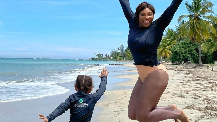 Serena Williams mit ihrer Tochter Olympia