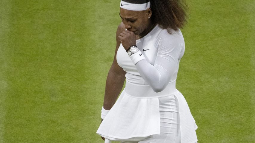 Serena Williams bei ihrem Wimbledonspiel in London im Juni 2021