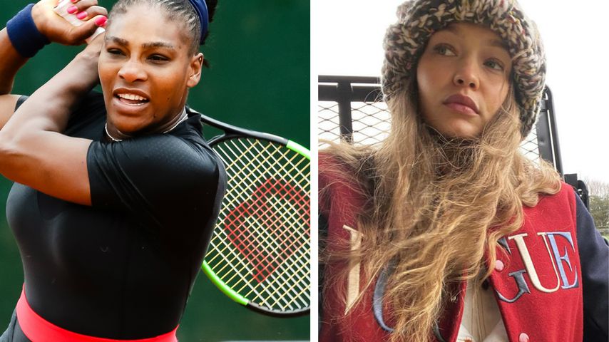 Tennis mit Serena Williams: Schwangere Gigi Hadid verletzt!