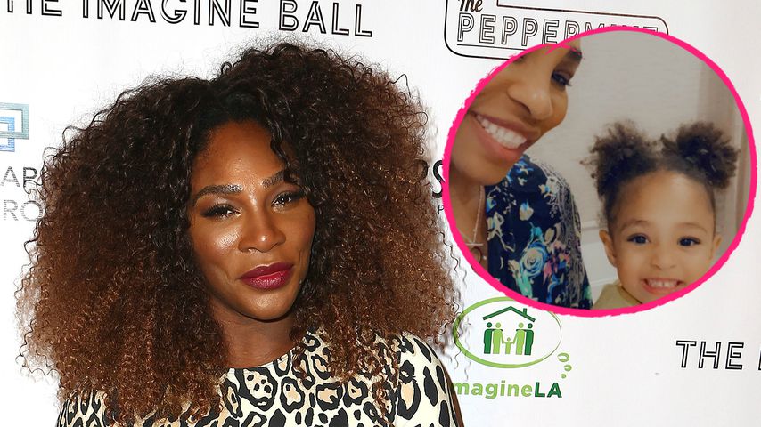 Im Homeoffice: Tochter Olympia leistet Serena Gesellschaft