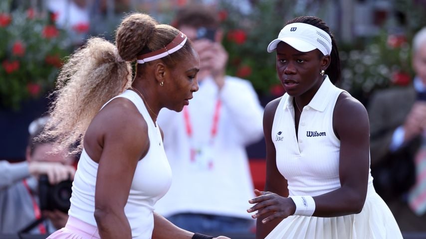 Serena Williams und Victoria Mboko im Doppel bei den HSBC Championships in London
