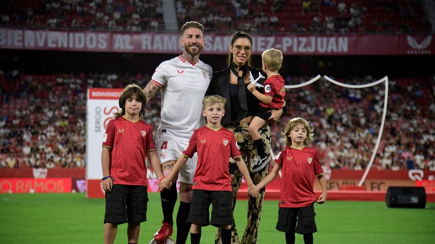 Sergio Ramos und seine Frau Pilar Rubio mit ihren Kindern, September 2023