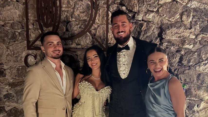 Sergiu Maruster, Leyla Heiter, Mike Heiter und Anastasia Maruster bei Mike und Leylas Hochzeit, 2025