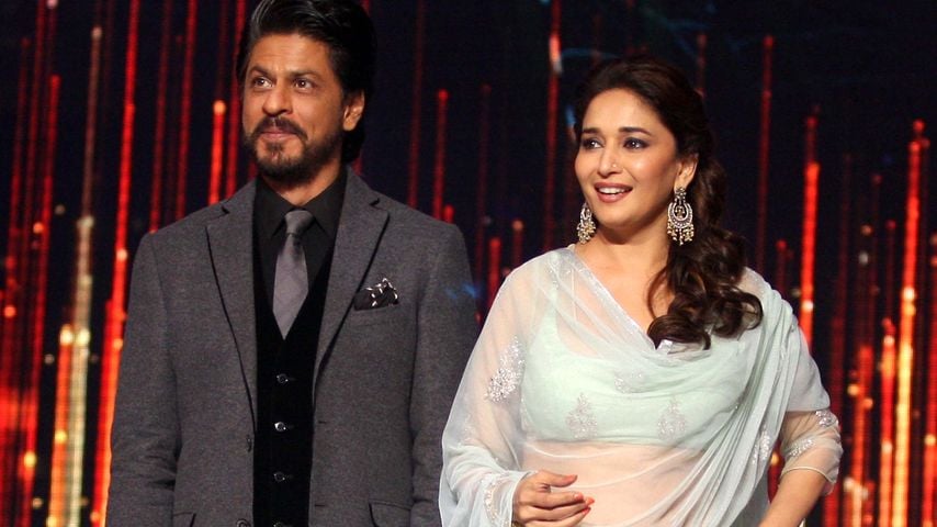 Shah Rukh Khan und Madhuri Dixit bei einem Promo-Event zu "Chennai Express" in Mumbai, Juli 2013