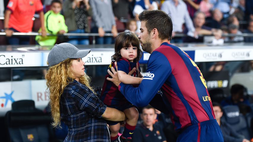 Shakira und Gerard Piqué mit Sohn Milan, 2014