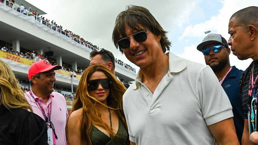 Shakira und Tom Cruise beim Formel-1-Grand-Prix in Miami, Mai 2023