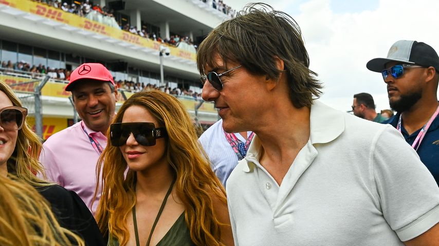 Shakira und Tom Cruise beim Formel-1-Grand-Prix in Miami 2023