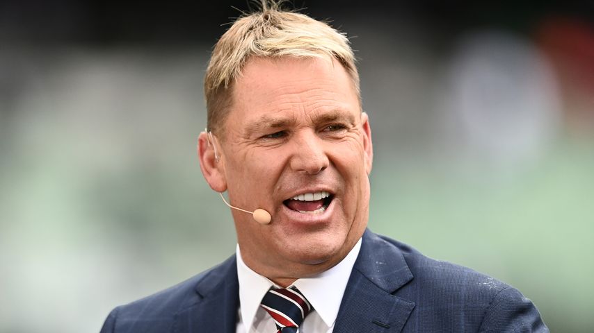 Shane Warne bei einem Cricket-Spiel in Melbourne, Dezember 2021