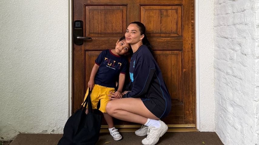 Model Shanina Shaik mit ihrem Sohn Zai