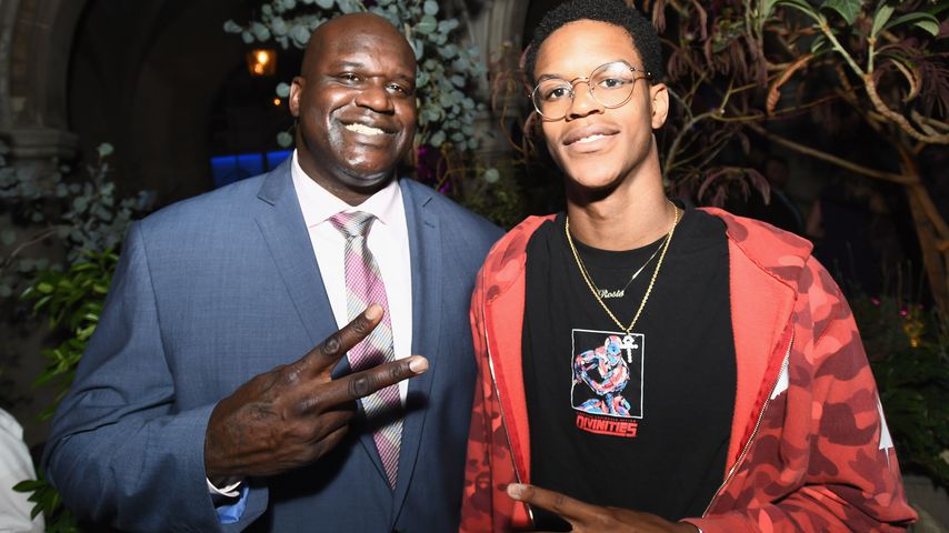 Shaquille O'Neal und Shareef O'Neal bei dem Start der Serie "Carpool Karaoke" in Hollywood, 2017