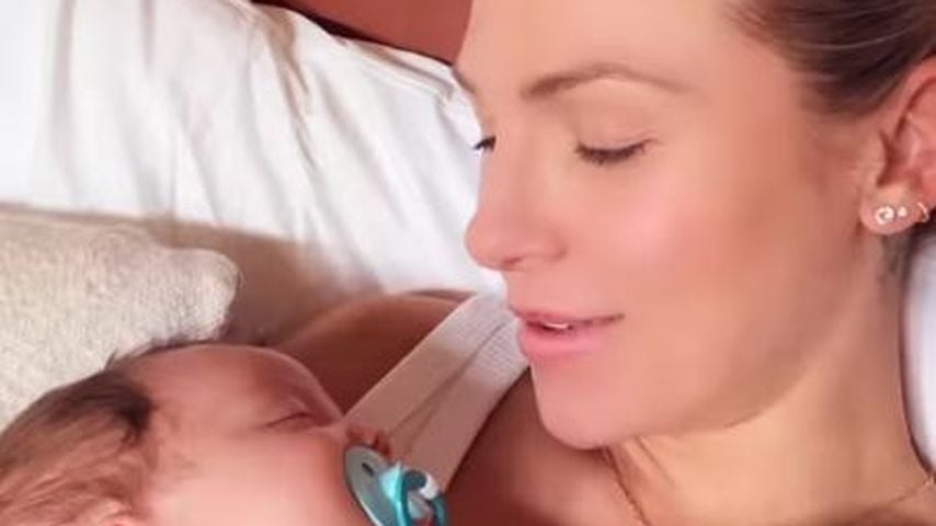 Sharna Burgess mit ihrem Sohn Zane