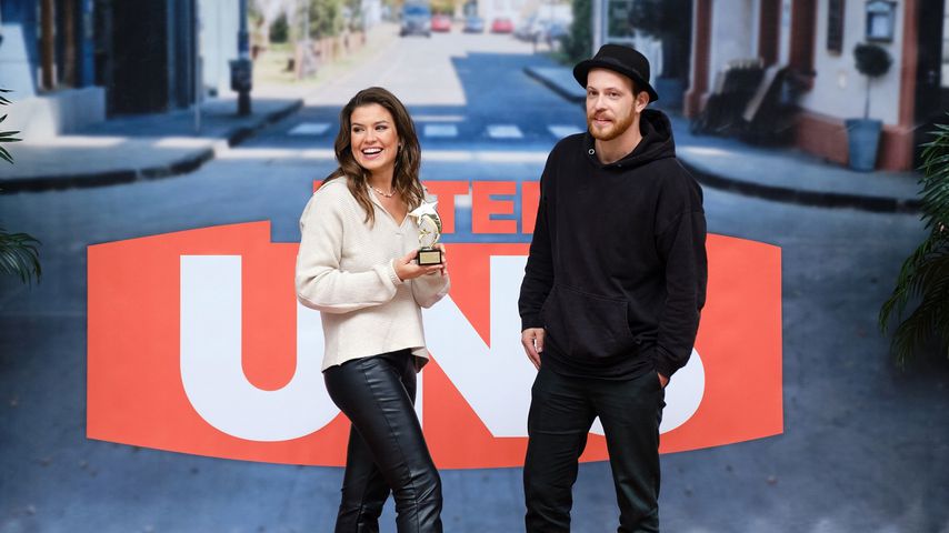Sharon Berlinghoff und Patrick Müller bei der Preisverleihung der "Unter uns"-Starwahl 2021