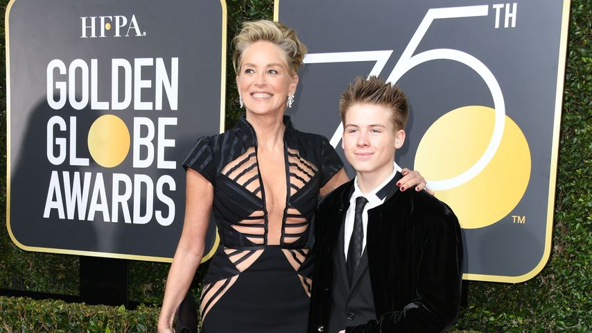 Sharon Stone und ihr Sohn Roan Joseph bei den Golden Globes 2018