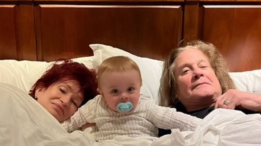 Sharon und Ozzy Osbourne mit ihrem Enkel Sidney