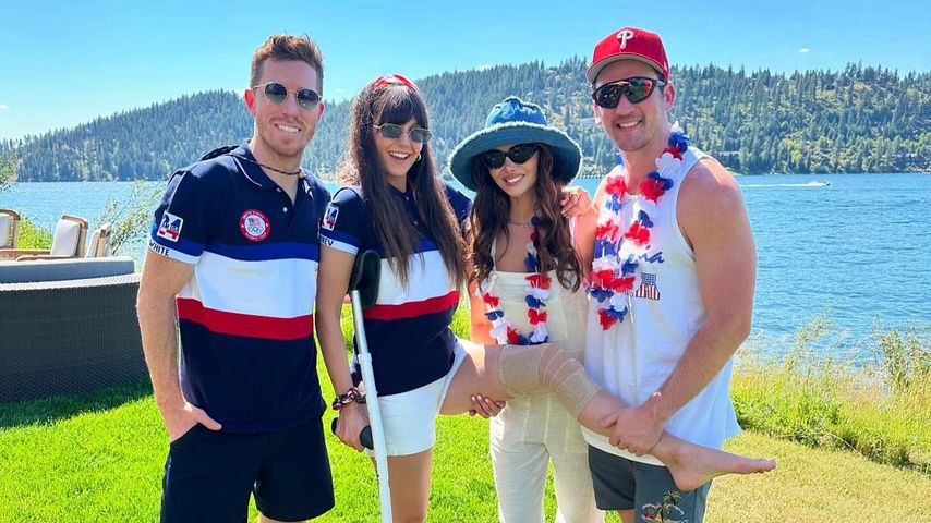 Shaun White, Nina Dobrev, Keleigh Teller und Miles Teller am 4. Juli 2024