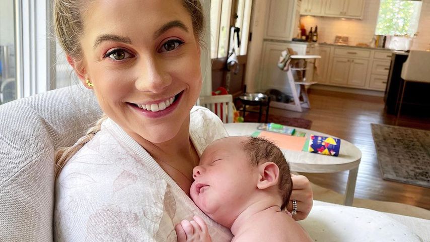 Shawn Johnson East und ihrem Sohn Jett