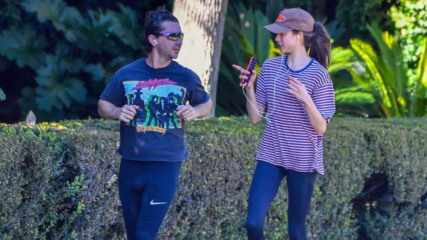 Shia LaBeouf und Margaret Qualley in Pasadena im Dezember 2020