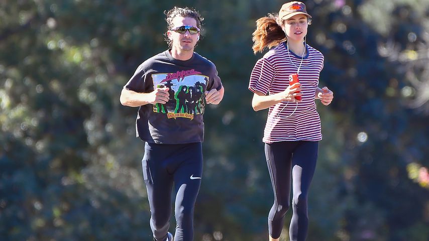 Shia LaBeouf und Margaret Qualley in Pasadena im Dezember 2020