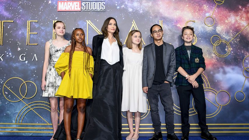 Shiloh Jolie-Pitt, Zahara Jolie-Pitt, Angelina Jolie, Vivienne, Maddox und Knox Jolie-Pitt