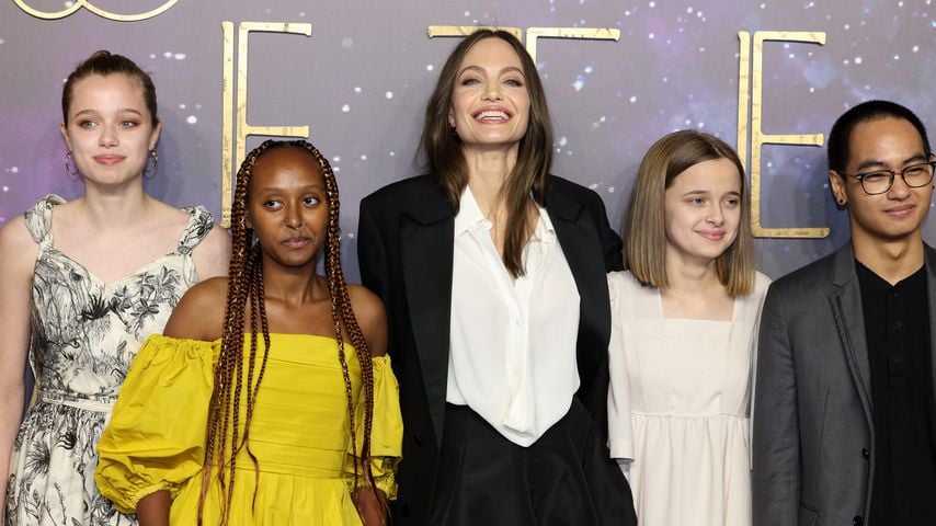 Shiloh Jolie-Pitt, Zahara Jolie-Pitt, Angelina Jolie, Vivienne Jolie-Pitt und Maddox Jolie-Pitt